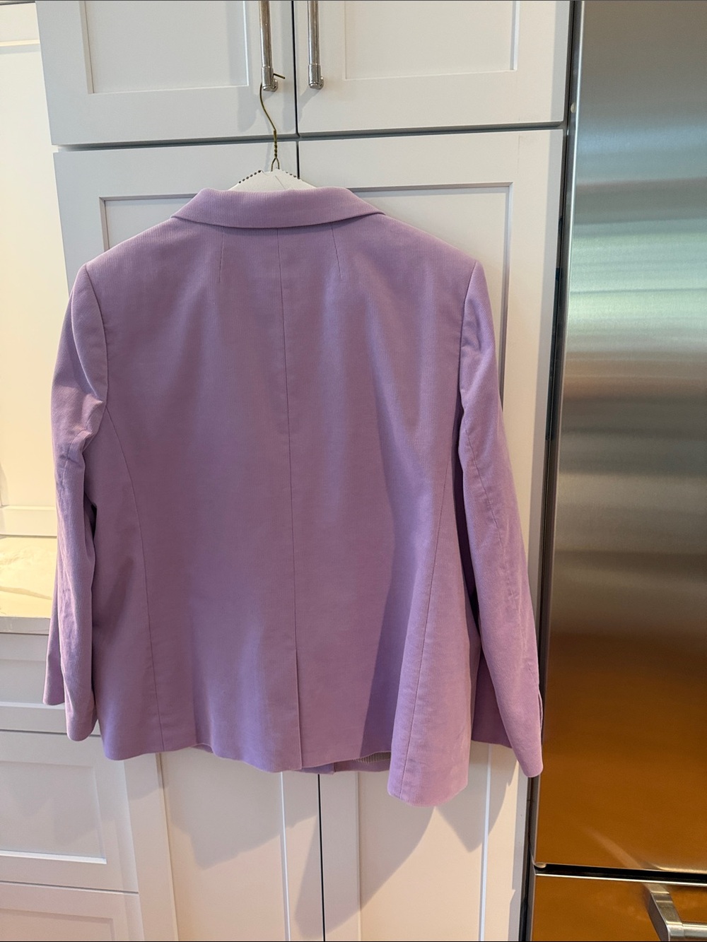 J Crew Classic Double-Breasted Lavender Corduroy Blazer - Women Size 16 - Picture 2 of 7